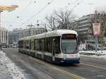 tpg - Tram Be 6/8  869 unterwegs auf der Linie 14 in Genf am 14.02.2013