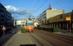 Genve / Genf TPG Tram 12 (Be 4/6 830) Rue de Genve / Avenue Tronchet (Hst. Tronchet) am 8. Juli 1990.