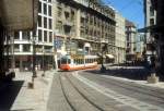 Genve / Genf TPG Tram 12 (ACMV/Dwag/BBC-Be 4/6 843) Rue de la Confdration am 8. Juli 1990.