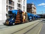 TPG - Tram Be 6/8 894 mit Werbung unterwegs in der Stadt Genf am 09.09.2013