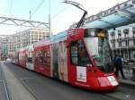 TPG - Tram Be 6/10  1818 unterwegs in der Stadt Genf am 11.01.2014