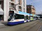 TPG - Tram Be 6/10 1806 unterwegs in der Stadt Genf am 08.03.2015