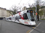 tpg - Tram Be 6/10  1809 unterwegs auf der Linie 18 in der Stadt Genf am 09.04.2016
