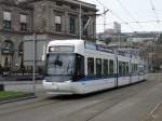 VBZ / VBG - Tram Be 5/6  3064 unterwegs auf der Linie 10 in Zrich am 01.01.2011