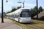 Zürich VBG Tram 12 (Bombardier/Alstom Be 5/6 3080) Auzelg am 11. Juli 2015.