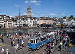 ZÜRCHER TRAMPARADE 2017   VBZ: Aus Anlass des Jubiläums 50 Jahre Verein Tram-Museum Zürich und 10 Jahre Tram-Museum Burgwies wurde am Sonntagmorgen, 21.