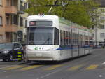 VBZ / Glattalbahn - Tram Be 6/8 3066 unterwegs auf der Linie 10 in Zürich Oerlikon am 15.04.2018