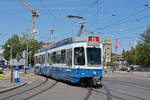 Be 4/6 2006, auf der Linie 15, fährt bei der Haltestelle Central ein. Die Aufnahme stammt vom 05.07.2019.