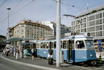 Zürich VBZ Tramlinie 5 (SWS/MFO Be 4/4 1426) Tessinerplatz / Bhf. Zürich-Enge (Endst.) am 26. Juli 2006. - Scan eines Farbnegativs. Film: Kodak FB 200-6. Kamera: Leica C2.