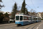 Be 4/6 2057 bei der Haltestelle Platte am 27.02.2010.