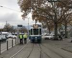 Wagennummer 2010  Wipkingen  als Fahrschultram in der Schleife Bellevue.