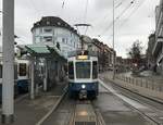 Linie 7 Wagennummer 2042  Altstetten  beim Schaffhauserplatz.