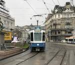 Linie 14 Wagennummer 2007  Enge  beim Bahnhofplatz.