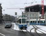 Linie 3 Wagennummer 2027 zwischen Bahnhofplatz und Central.