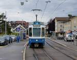 Linie 14 Wagennummer 2043  Rennweg  an der Haltestelle Hirschwiesenstrasse.