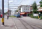 Zürich VBZ Tramlinie 7 (SIG/MFO/SAAS-Be 4/6 1653, Bj.