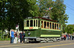 Tramparade vom 21.05.2017 anlässlich 50 Jahre Verein Tram-Museum Zürich/10 Jahre Museum Burgwies: ZOS Ce 2/2 2 zwischen Helmhaus und Bellevue.