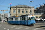 Tramparade vom 21.05.2017 anlässlich 50 Jahre Verein Tram-Museum Zürich/10 Jahre Museum Burgwies: Be 4/6 1675 beim Bahnhofplatz.