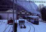 Bex - Villars - Bretaye Bahn: Blick auf das Depot in Bévieux.