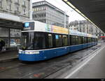 VBZ - Tram Be 6/8  4018 unterwegs auf der Linie 14 am 15.01.2023