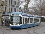 VBZ - Tram (Cobra) Be 5/6 3019 eingeteilt auf der Linie 4 am 04.01.2008