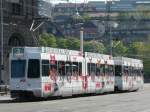 BVZ - Be 4/6 2051 mit Anhnger B 2425 unterwegs mit Werbung auf der Linie 3 am 08.05.2008