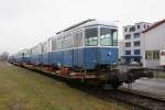 VBZ Be 4/6 warten in Buchs St. Gallen auf den Weitertransport in die Ukraine.Aufgenommen am 30.04.2008http://www.bahnbilder.de/bilder/thumbs/tn_261307.jpg Es sind die Trams Nr. 1601, 1602, 1603 und 1718 