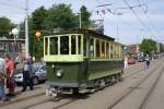 Museumstriebwagen Ce 2/2 1 des Trammuseums Zrich. Baujahr 1897.
Aufgenommen am 26.05.2007 am Tag der Erffnung des Trammuseums Zrich.
