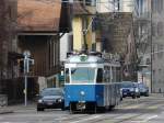 VBZ - Tram Be 4/6 1610 unterwegs auf der Linie 8 am 14.03.2009