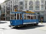 VBZ - Oldtimer Tram Be 2/2  2 unterwegs auf der Museumslinie 21 in der Stadt Zrich am 26.04.2009