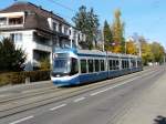 VBZ - Herbstbilder - Tram Be 5/6 3017 unterwegs auf der Linie 6 in der Stadt Zrich am 01.11.2009