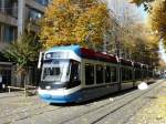 VBZ - Herbstbilder - Tram Be 5/6 3051 unterwegs auf der Linie 9 in der Stadt Zrich am 01.11.2009