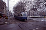 Zürich VBZ Tramlinie 2 (Be 4/6 1620 (SWS/BBC/SAAS 1966)) Theaterstrasse / Bellevue am 6.