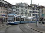 VBZ - Tram Be 5/6 3029 unterwegs auf der Linie 4 in Zrich am 23.12.2012