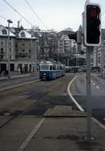 Zrich VBZ Tram 4 (Be 4/6 1688) Bahnhofbrcke am 6. Mrz 2005. 