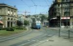 Zrich VBZ Tram 7 Bahnhofplatz / Zrich HB im Juli 1983.