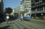 Zrich VBZ Tram 10 (Be 4/4 1390) Bleicherweg / Stockerstrasse im Juli 1983.