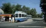 Zrich VBZ Tram 14 (Be 4/6 2014) Seebach im Juli 1983.