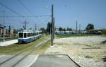 Zrich VBZ Tram 14 (Be 4/6 2014) Milchbuck im Juli 1983.