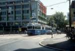 Zrich VBZ Tram 2 (SIG/MFO/SAAS-Be 4/6 1609) Sihlbrcke am 20.