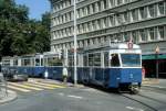 Zrich VBZ Tram 2 (SIG/MFO/SAAS-Be 4/6 1615 + SWS/BBC/SAAS-Be 4/6 1723) Sihlporte am 20.