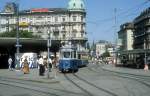 Zrich VBZ Tram 4 (SWS/MFO-Be 4/4 1365) Bellevueplatz am 20.