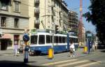 Zrich VBZ Tram 8 (Be 4/6 2071) Stauffacherstrasse / Hst.