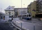 Zrich VBZ Tram 11 (Be 4/6 2035) Bahnhof Oerlikon im Februar 1994.