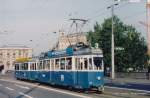 VBZ - Be 4/4  1370 unterwegs auf der Linie 3 im Mai 1992 ..