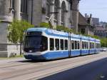 VBZ - Tram Be 5/6 3009 unterwegs auf der Linie 4 in der Stadt Zürich am 19.07.2014