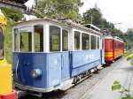 tpc / BVB - Triebwagen Be 2/2  9 (ex Strassenbahn Zürich / VBZ) in Gryon abgestellt am 27.07.2014