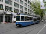 VBZ - Tram Be 4/8  2108 unterwegs auf der Linie 9 in der Stadt Zürich am 25.04.2015