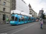 VBZ Nr. 3044 ''Zoo Zürich'' (Be 5/6 ''Cobra'') am 30.5.2015 beim Rennweg. Anlässlich der Eröffnung des neuen Elefantenparks im Zoo Zürich, wurde dieses ''Elefanten-Tram'' lanciert. Die Zoo-Cobra wird hauptsächlich auf der Linie 6 zum Zoo eingesetzt.