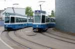 Zürich VBZ Tram 11 (Be 4/6 2092) / Tram 9 (Be 4/6 2096) am 13.